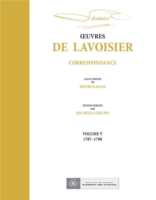 Correspondance v.V ; 1787-1788