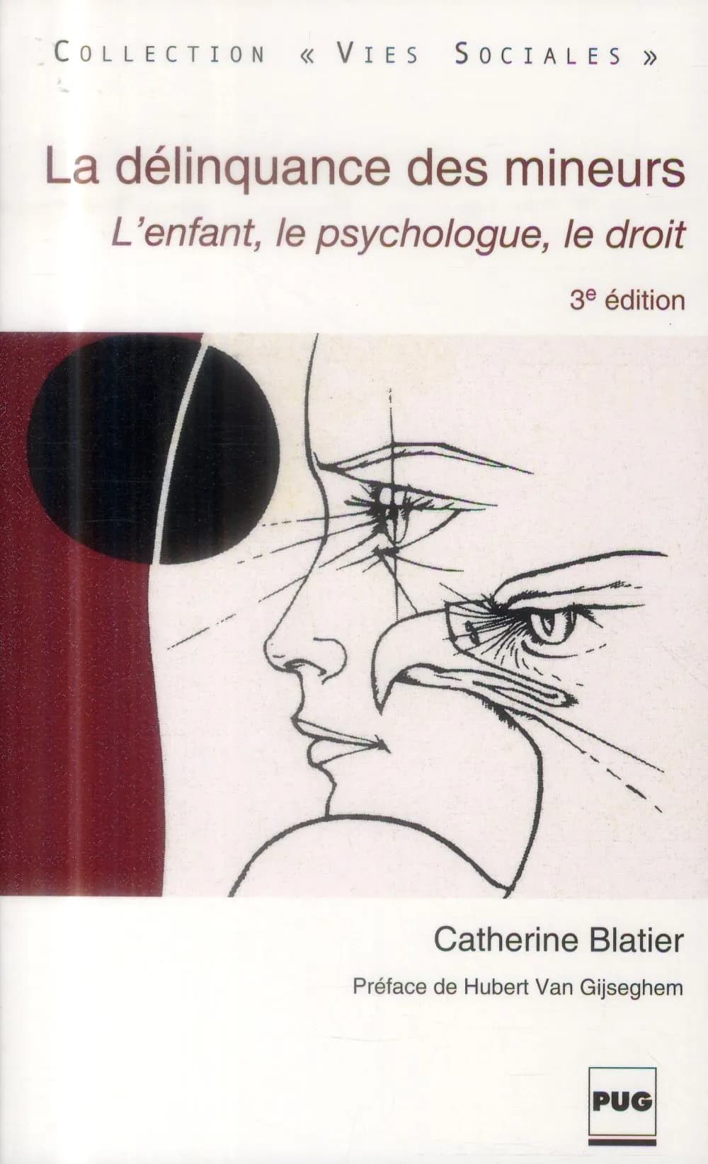 La délinquance des mineurs : l'enfant, le psychologue, le droit (3e éd. revue et augmentée) Catherine Blatier ; [préface de Hubert Van Gijseghem]