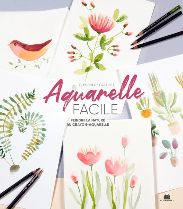 Aquarelle facile : peindre la nature au crayon aquarelle (Réimpr.) Clémentine Collinet