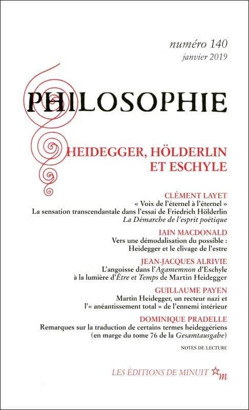 Heidegger, Hölderlin et Eschyle