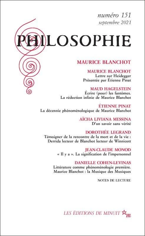 Revue Philosophie n.151 : Maurice Blanchot