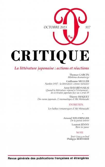 La littérature japonaise : actions et réalisations