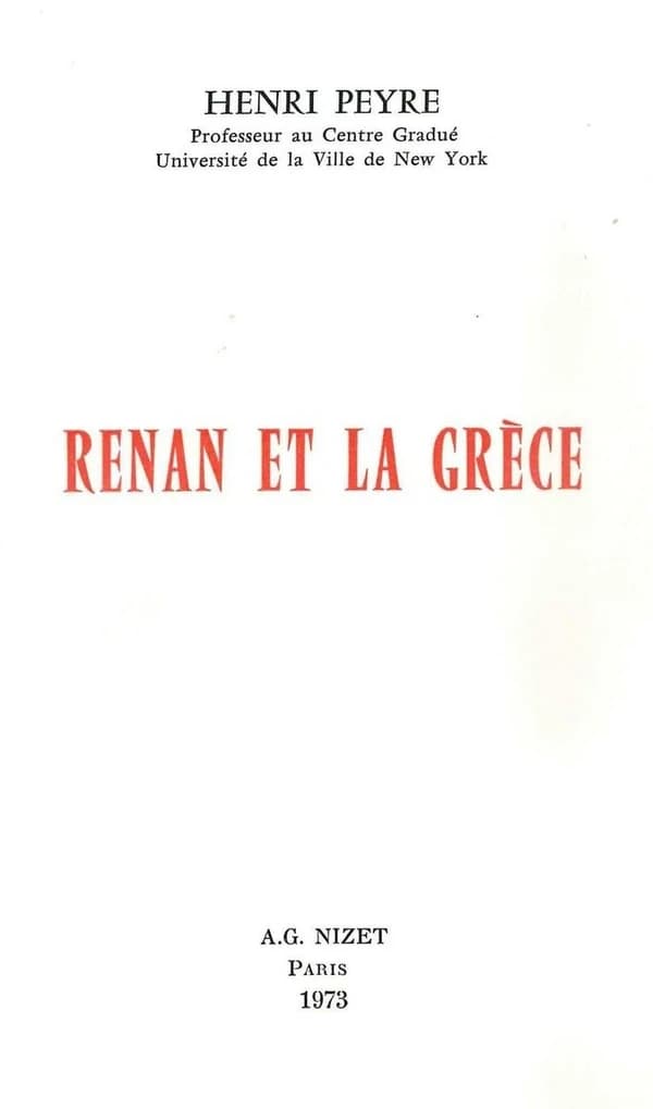 Renan et la Grèce