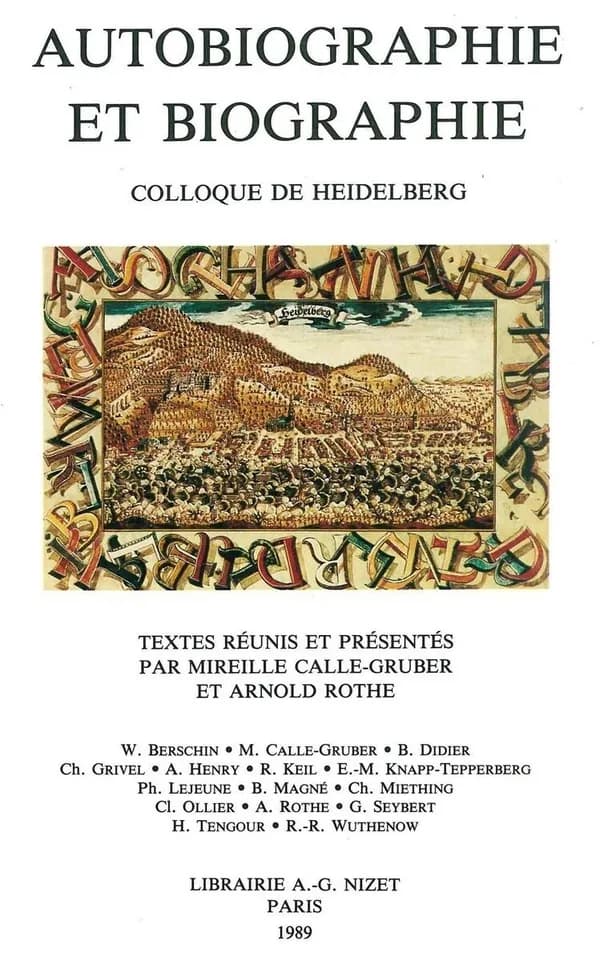 Autobiographie et biographie