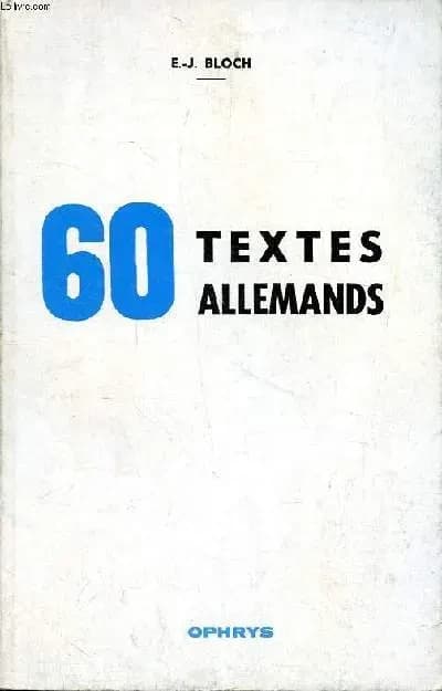 60 textes allemands : pour l'entraînement au baccalauréat et pour l'explication en 1j année du DUEL... et en 2⁵ année de lettres modernes