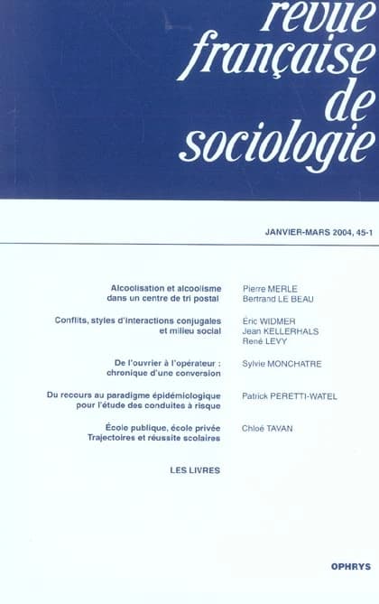 Revue française de sociologie n.45.1 : janvier-mars 2004