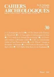 Cahiers archeologiques fin de l'antiquite et moyen age n 30 1982