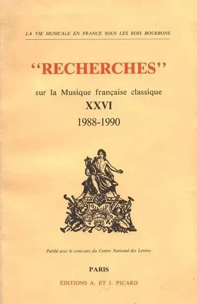 Recherches sur la musique française classique. 26, 1988-1990