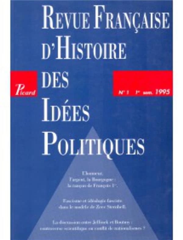 REVUE FRANCAISE HISTOIRE IDEES POLITIQUES