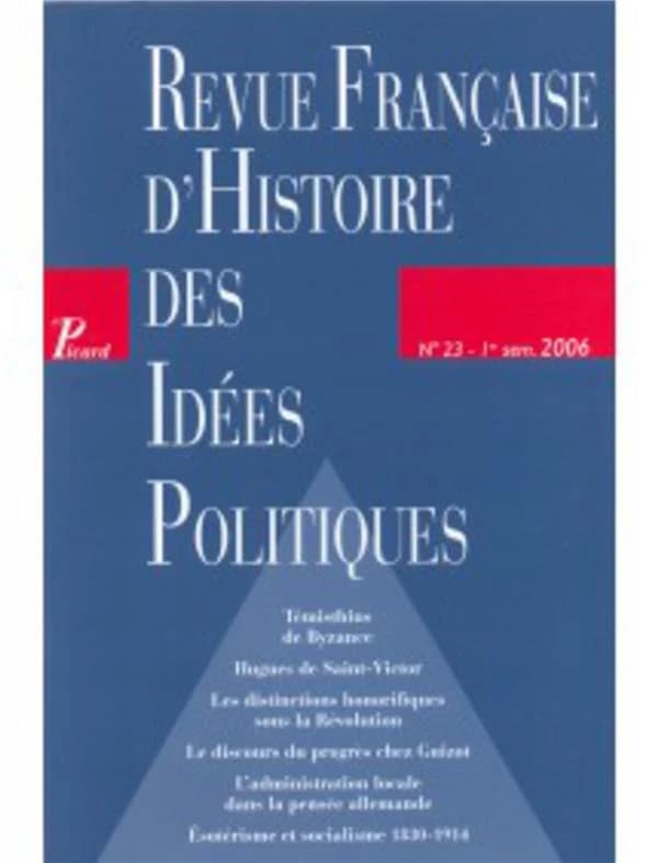 REVUE FRANCAISE D'HISTOIRE DES IDEES POLITIQUES n.23