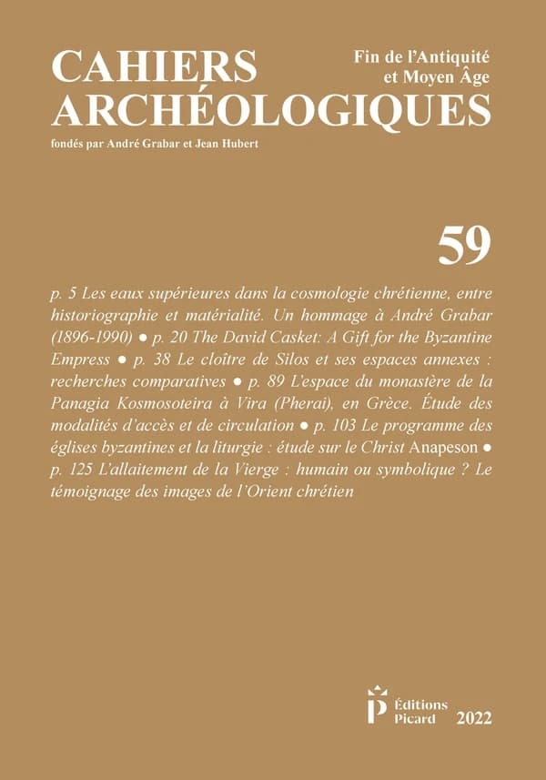 CAHIERS ARCHEOLOGIQUES n.59 : fin de l'Antiquité et du Moyen Âge