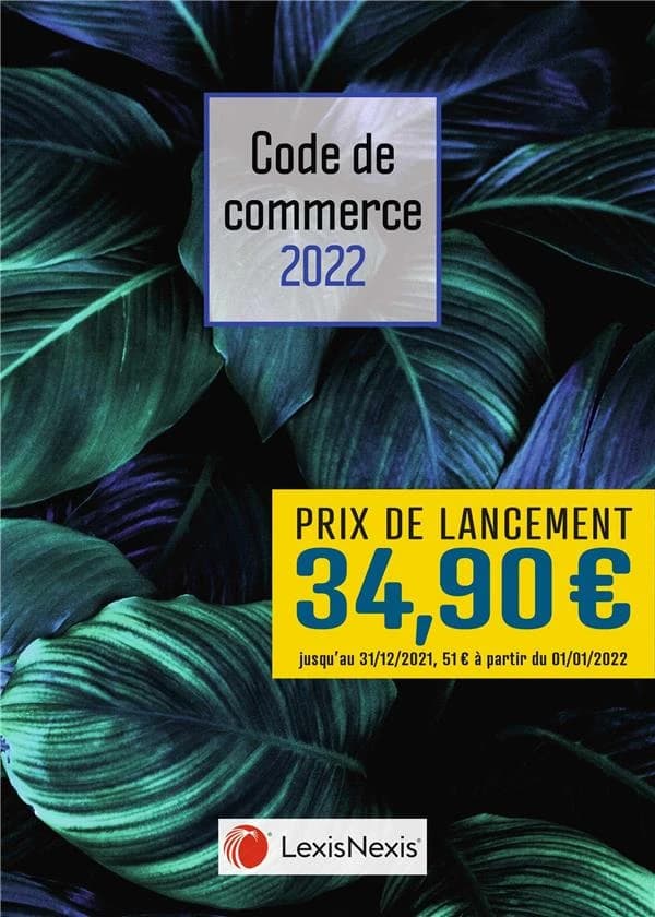 Code de commerce : jaquette feuilles (édition 2022)