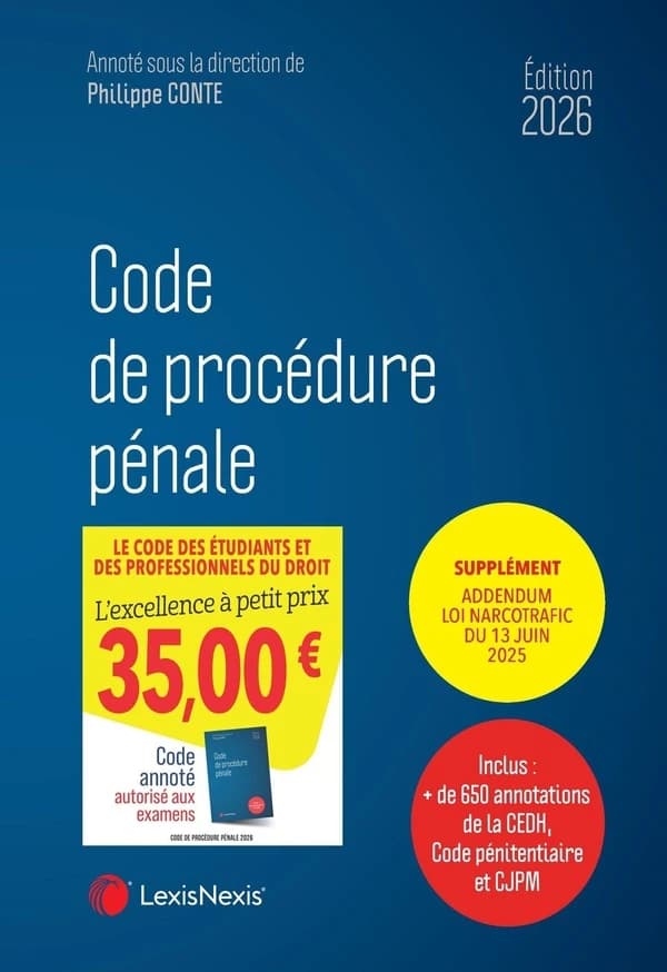 Code de procédure pénale, 2026 (38e éd.)