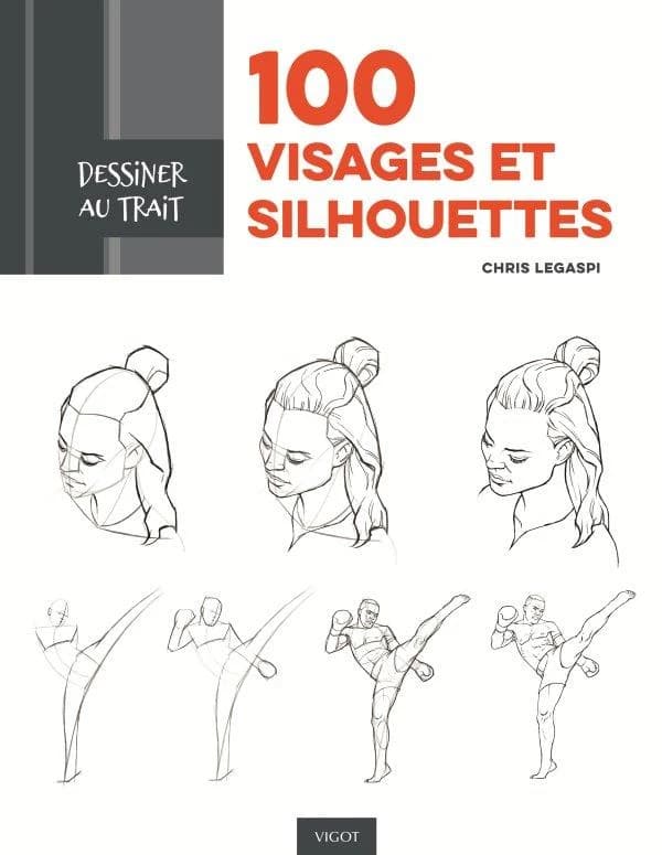 100 VISAGES ET SILHOUETTES AU TRAIT