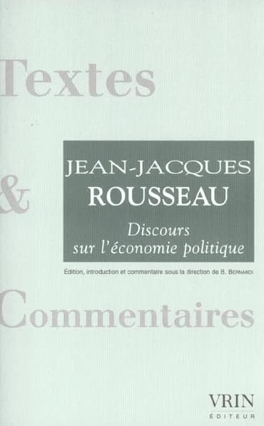 Discours sur l'économie politique