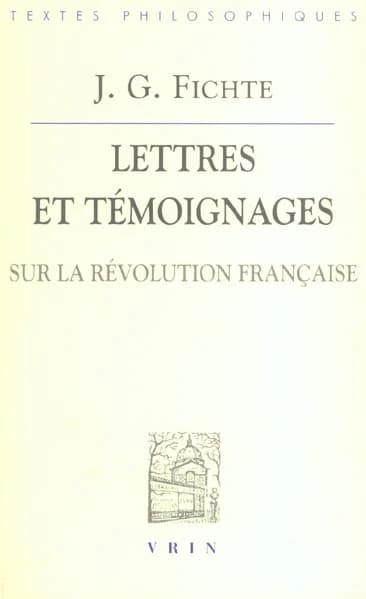 Lettres et témoignages sur la Révolution française