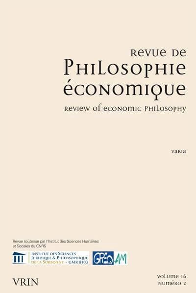 Revue de philosophie économique n.16