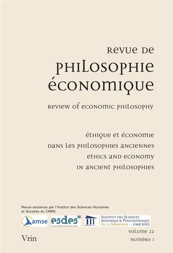 Revue de philosophie économique n.22