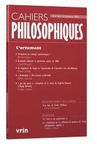 Cahiers philosophiques n.162 : l'ornement