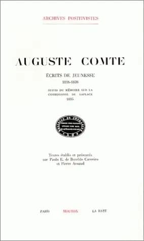 Ecrits de jeunesse, 1816-1828 : suivis du Mémoire sur al cosmogonie de Laplace, 1835