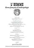 L'Homme. Revue Française d'Anthropologie, N° 237