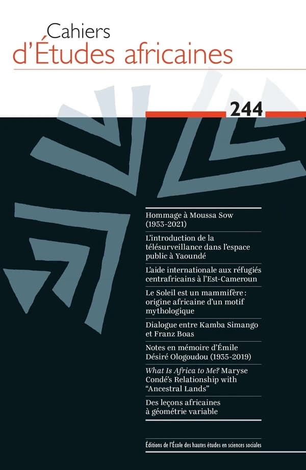 Cahiers d'Études Africaines, N° 244
