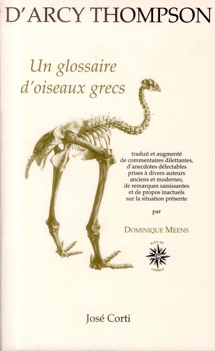 Un glossaire d'oiseaux grecs