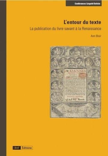L'entour du texte : la publication du livre savant à la Renaissance
