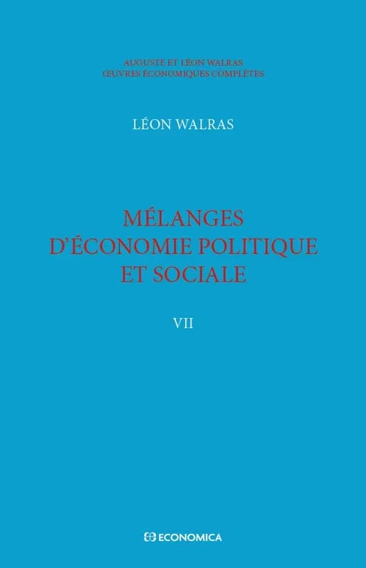 Mélanges d'économie politique et sociale