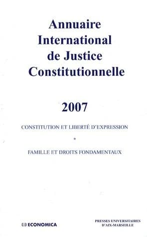 Annuaire international de justice constitutionnelle Tome 23