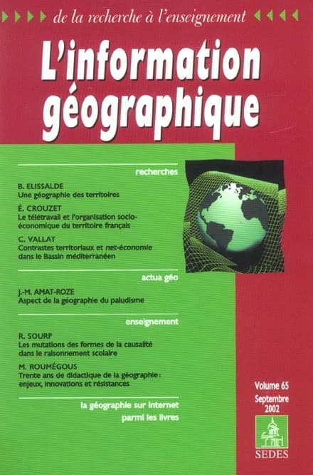 L'information geographique t.65 ; une geometrie des terroirs