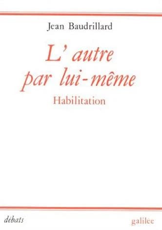L'Autre par lui-même : habilitation