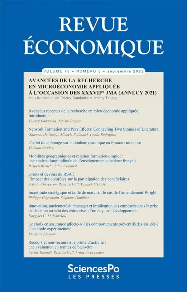 Revue économique n.73
