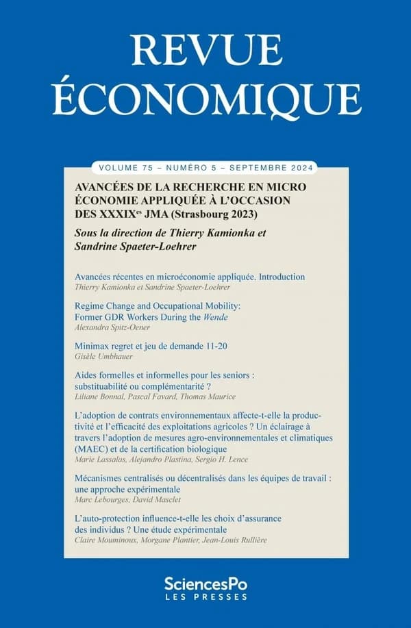 Revue Economique Tome 75-5