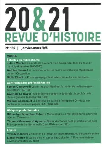 20 & 21. Revue d'histoire n.165 (édition 2025)