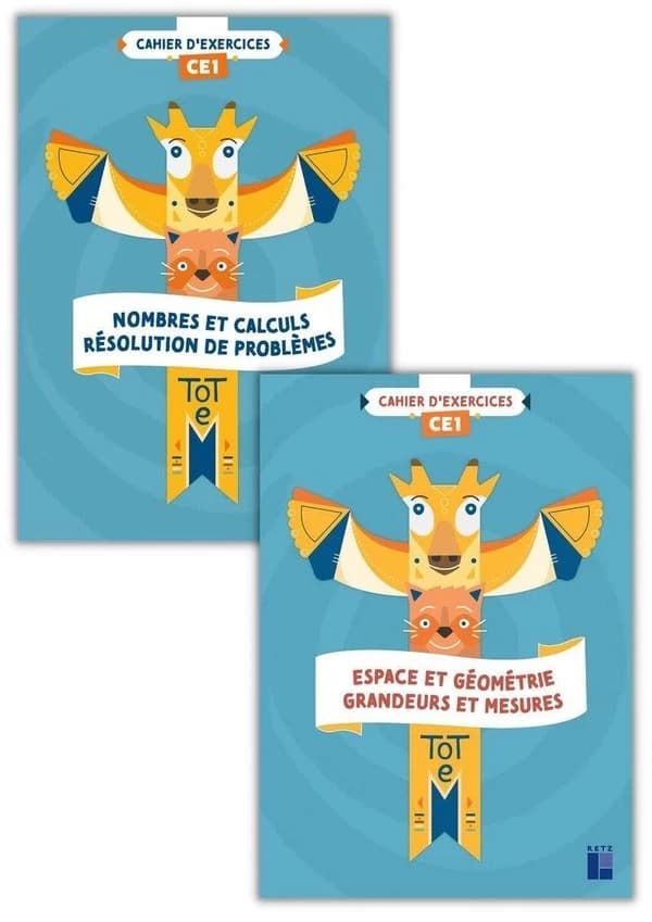 Totem : mathématiques ; CE1 ; cahier d'exercices en 2 volumes : numération + géométrie (édition 2023)