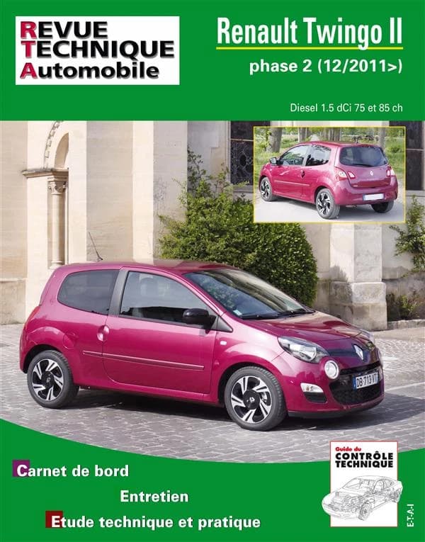 Renault Twingo II : phase 2, 12-2011> : diesel 1.5 dCi 75 et 85 ch : carnet de bord, entretien, étude technique et pratique