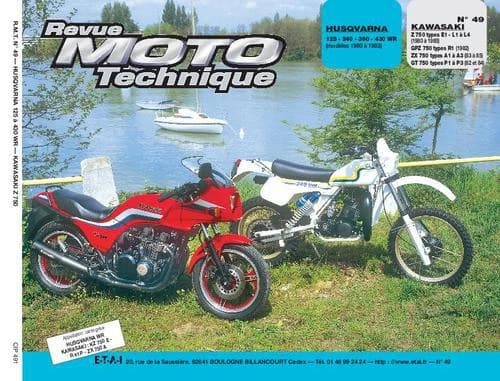 REVUE MOTO TECHNIQUE NUMERO 49 : HUSQVARNA 125-240-390-430 WR ET KAWASAKI KZ