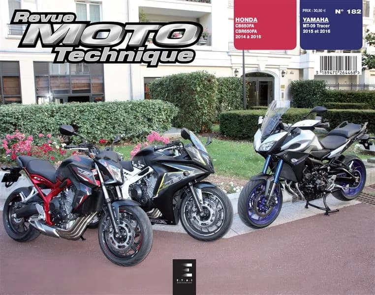 Revue moto technique n.182 : MT-09 Tracer (2015>2016) + CBR650FAE (2014>2011)