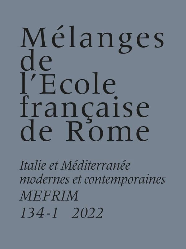 MEFRIM n.134-1 : Scambi mediterranei: diplomatici e libri in età moderna