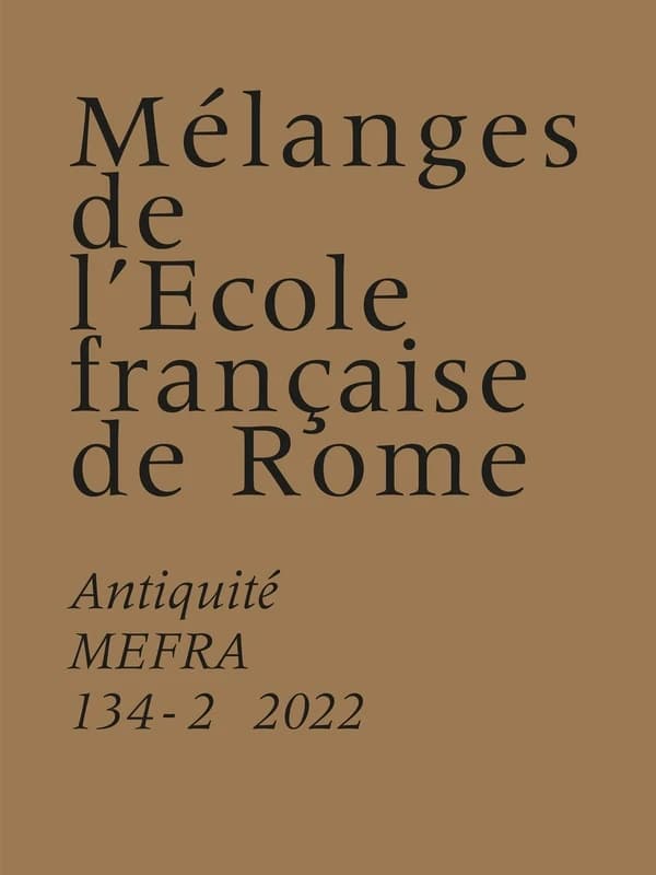 MEFRA ; Antiquité n.134-2