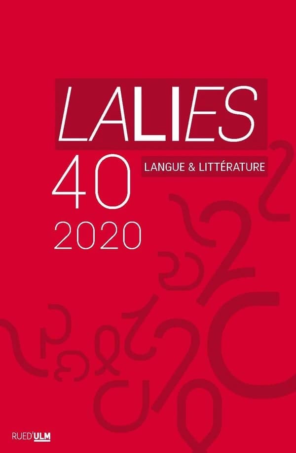 REVUE LALIES n.40 (édition 2020)