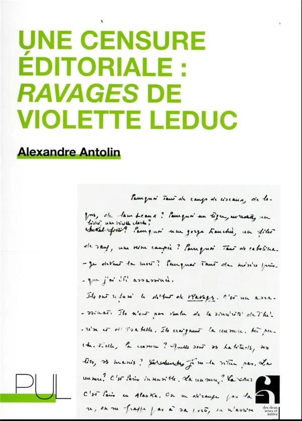 Une censure éditoriale : "Ravages" de Violette Leduc