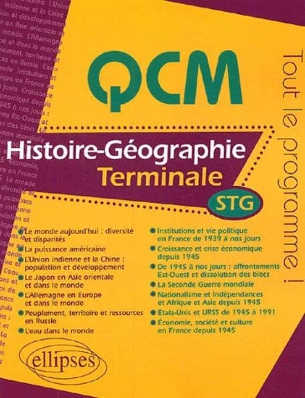 Histoire-géographie, terminale STG