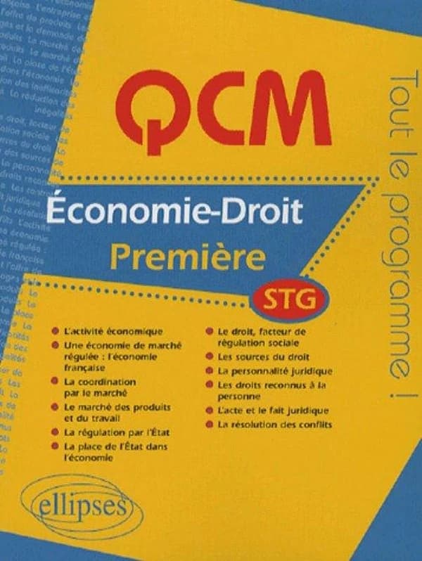 économie droit ; 1ère stg