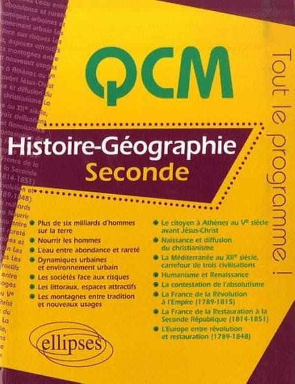 Histoire-géographie, seconde