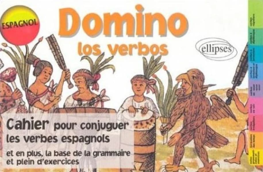 Domino los verbos ; cahier pour conjuguer les verbes espagnols la base de grammaire plein d'exercices