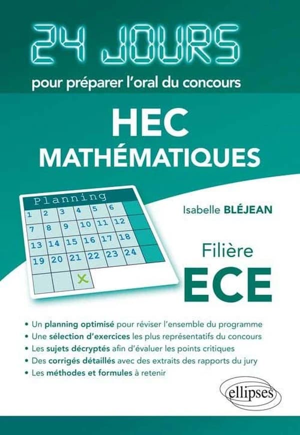 Mathématiques : Concours HEC, filière ECE