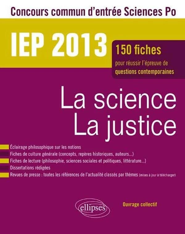 Concours commun IEP 2013. La science