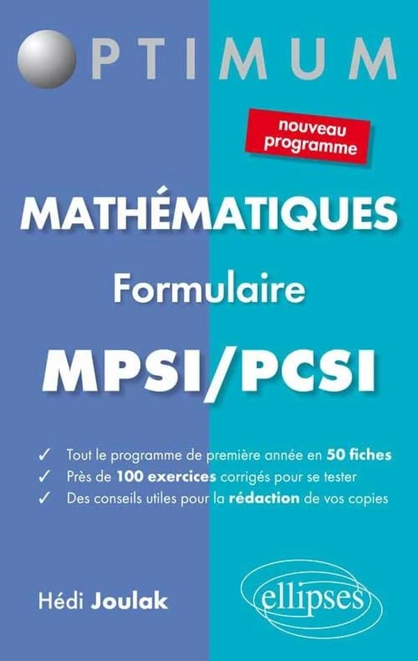 Mathématiques : formulaire MPSI-PCSI